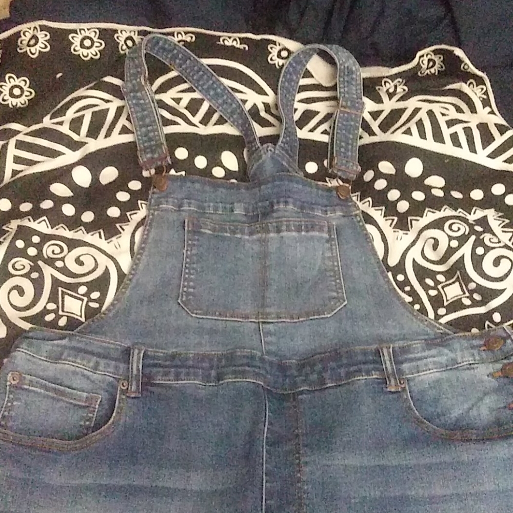 Women's jean overalls size 2x nwot distressed